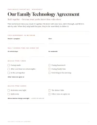 Our Family Technology Agreement – PDF Download