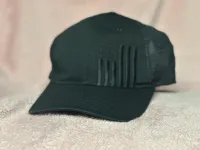All-Black American Flag Trucker – Image 1