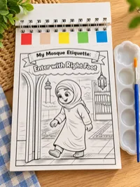 Paint With Water – My Mosque Etiquette Colouring Book – Image 5