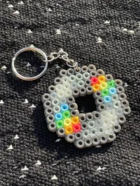 Perler Bead CD Keychain – Image 1