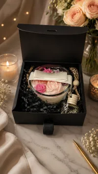 Candle Gift Set – Blush Petal Candle Gift Set