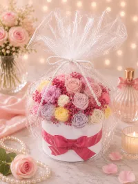 Luxury Soap Flower Box – Elegant Handmade Floral Gift Box – Blush Petal Bloom