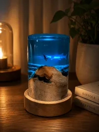Ocean Abyss Resin Lamp – Image 1