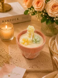 Assortment available – Succulent Bloom Candle