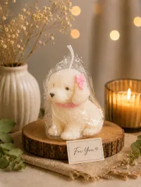 Puppy Candle – Blush Puppy Candle