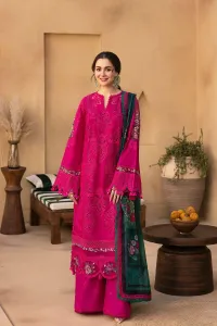 Saira Rizwan 3PC Lawn Suit Pink – Embroidered Summer Collection – Image 1