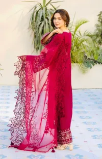 Qalamkar 3PC Lawn Suit – Embroidered Summer Collection – Image 3