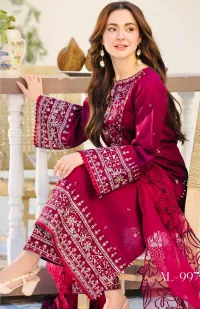 Qalamkar 3PC Lawn Suit – Embroidered Summer Collection – Image 2