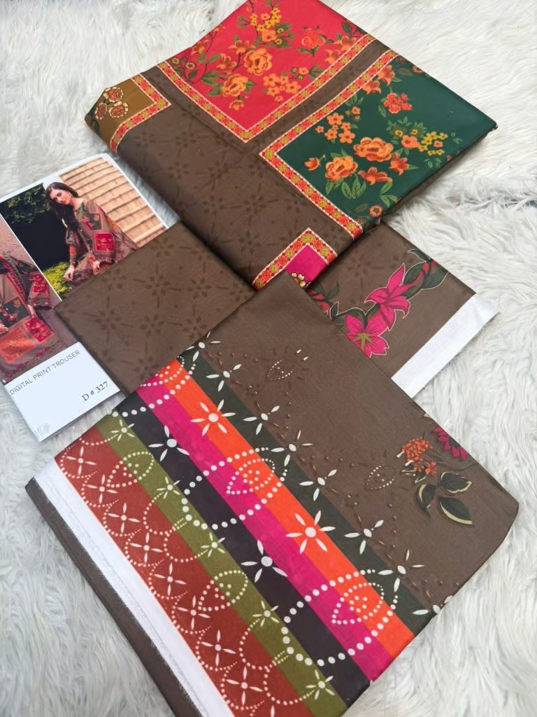 Charizma 3PC Printed Lawn Suit – Voile Dupatta – Image 3