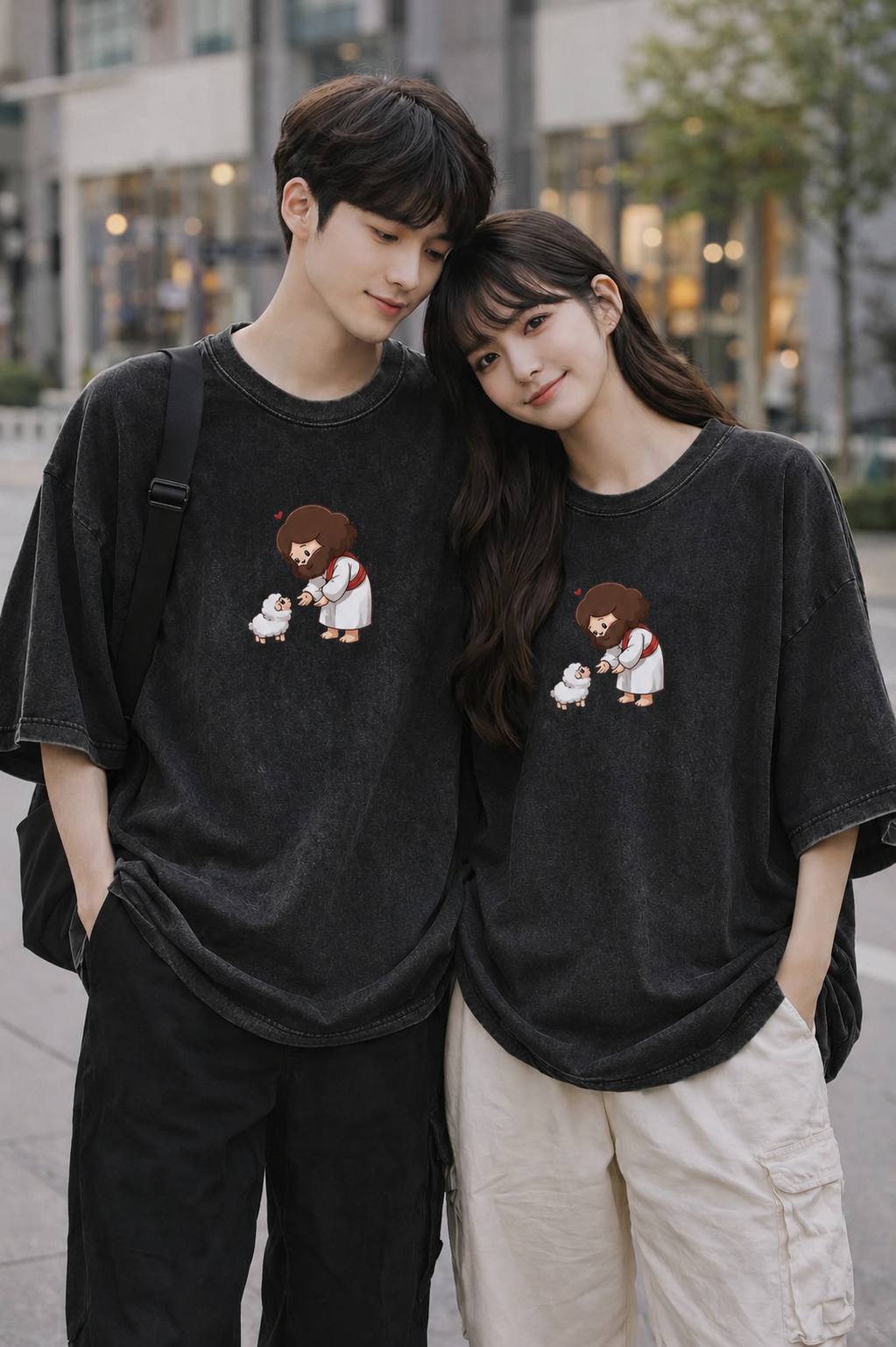 Shepherd Vintage Tie-Dye [Oversized-Tee] – M, Black