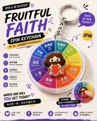 Jesus Spiritual Fruits Keychain – Image 1