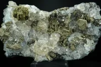 Pyrite ps. Pyrrhotite & Fluorite - Huanzala Mine, Peru – Image 7