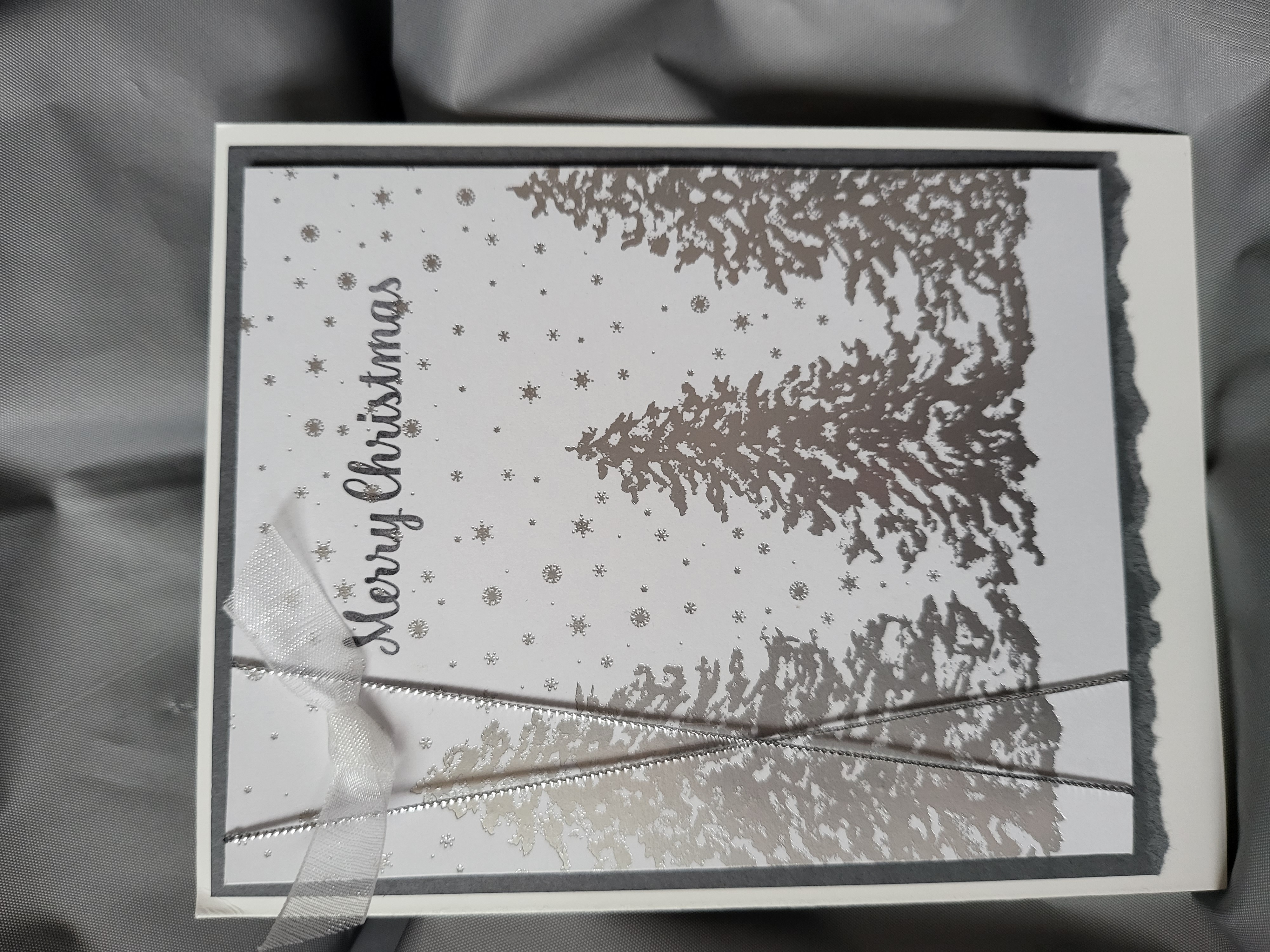 Silver Merry Christmas Card Pack – Image 2