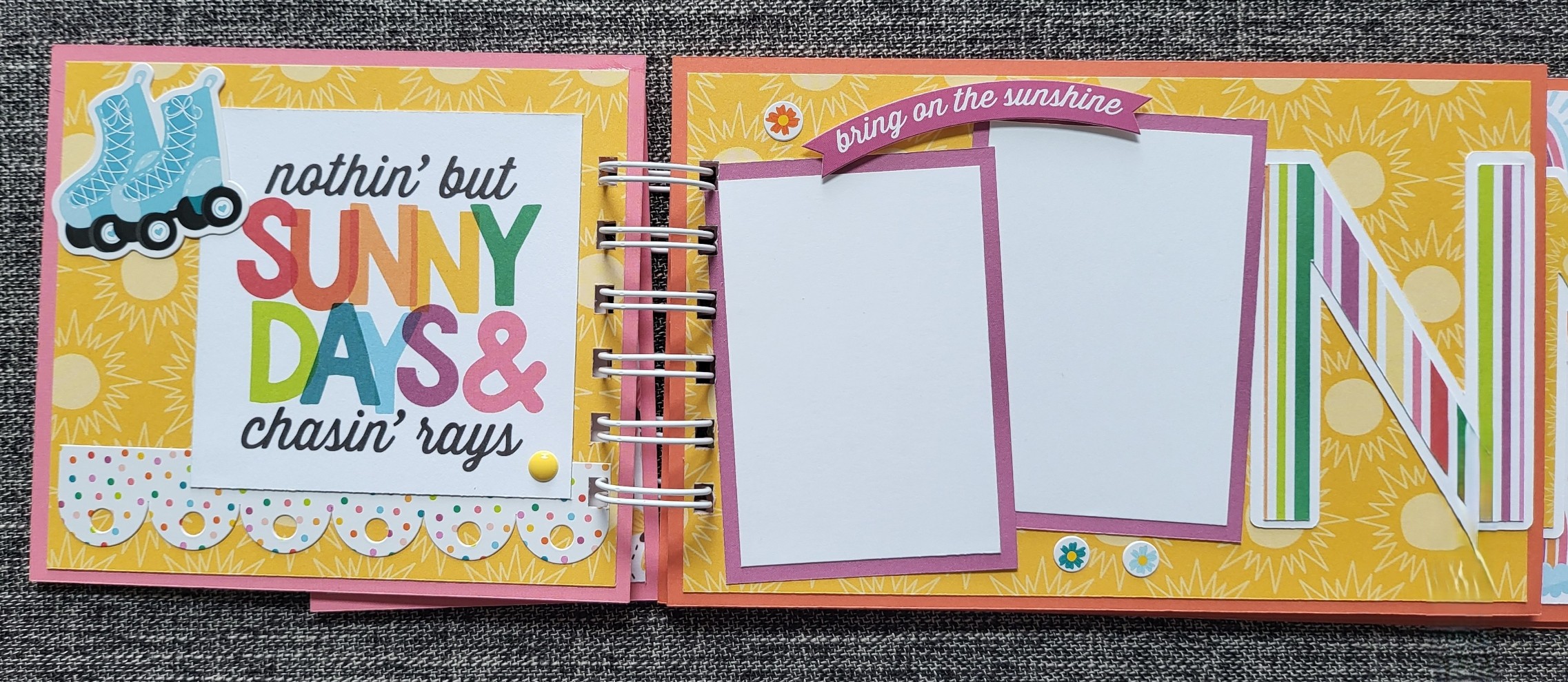 Sunny Days Ahead - Handcrafted Horizontal "SUNNY" Waterfall Mini Album – Image 3