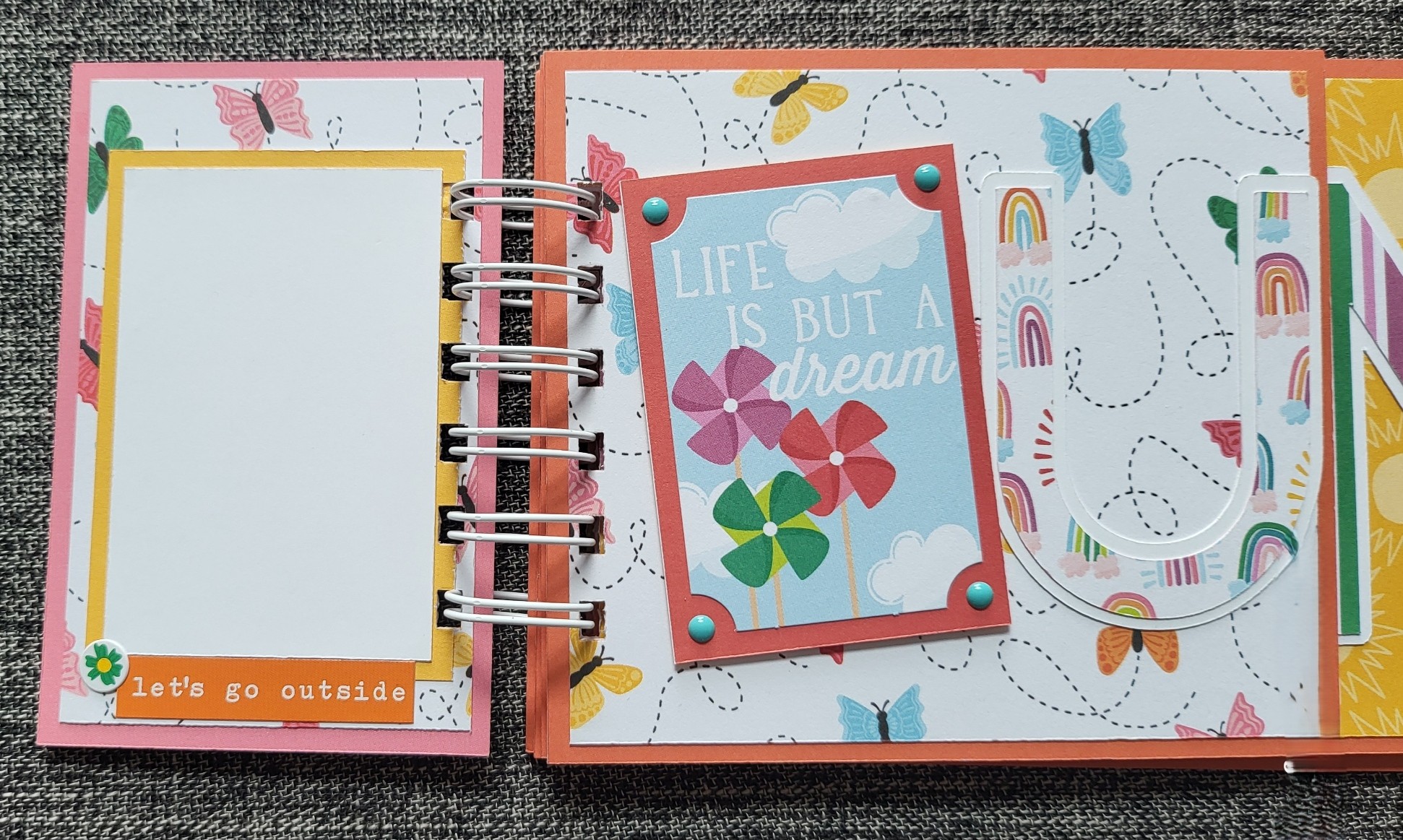 Sunny Days Ahead - Handcrafted Horizontal "SUNNY" Waterfall Mini Album – Image 2