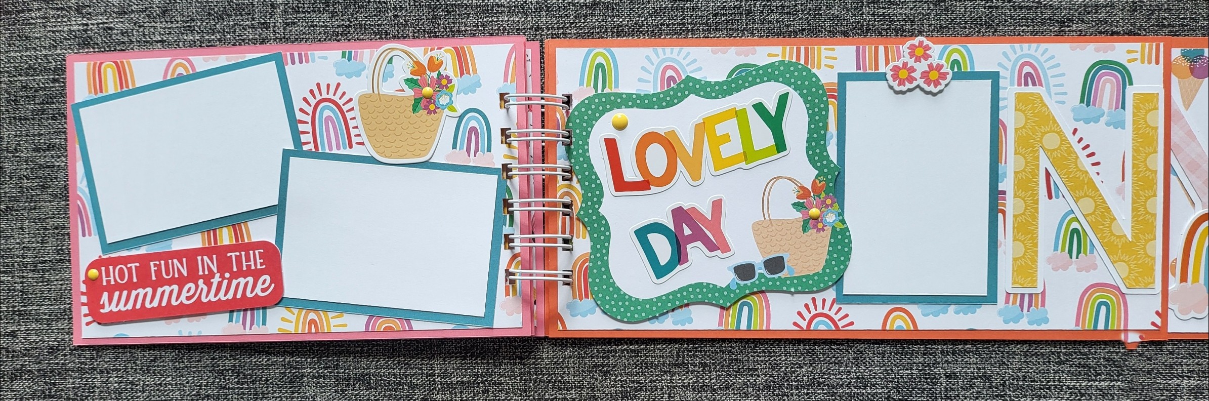Sunny Days Ahead - Handcrafted Horizontal "SUNNY" Waterfall Mini Album – Image 4
