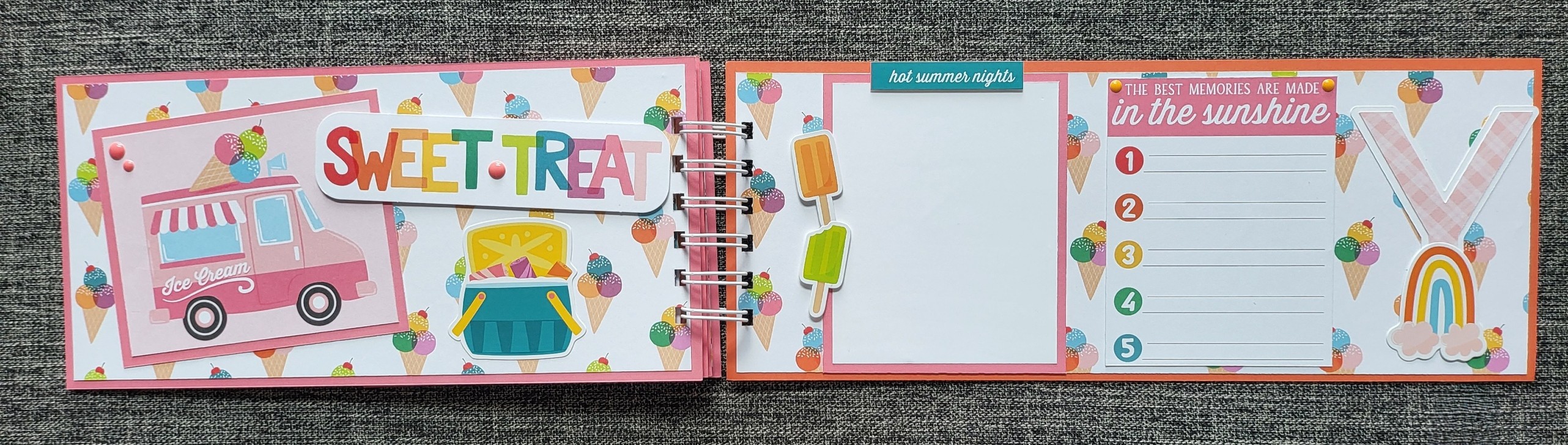 Sunny Days Ahead - Handcrafted Horizontal "SUNNY" Waterfall Mini Album – Image 5