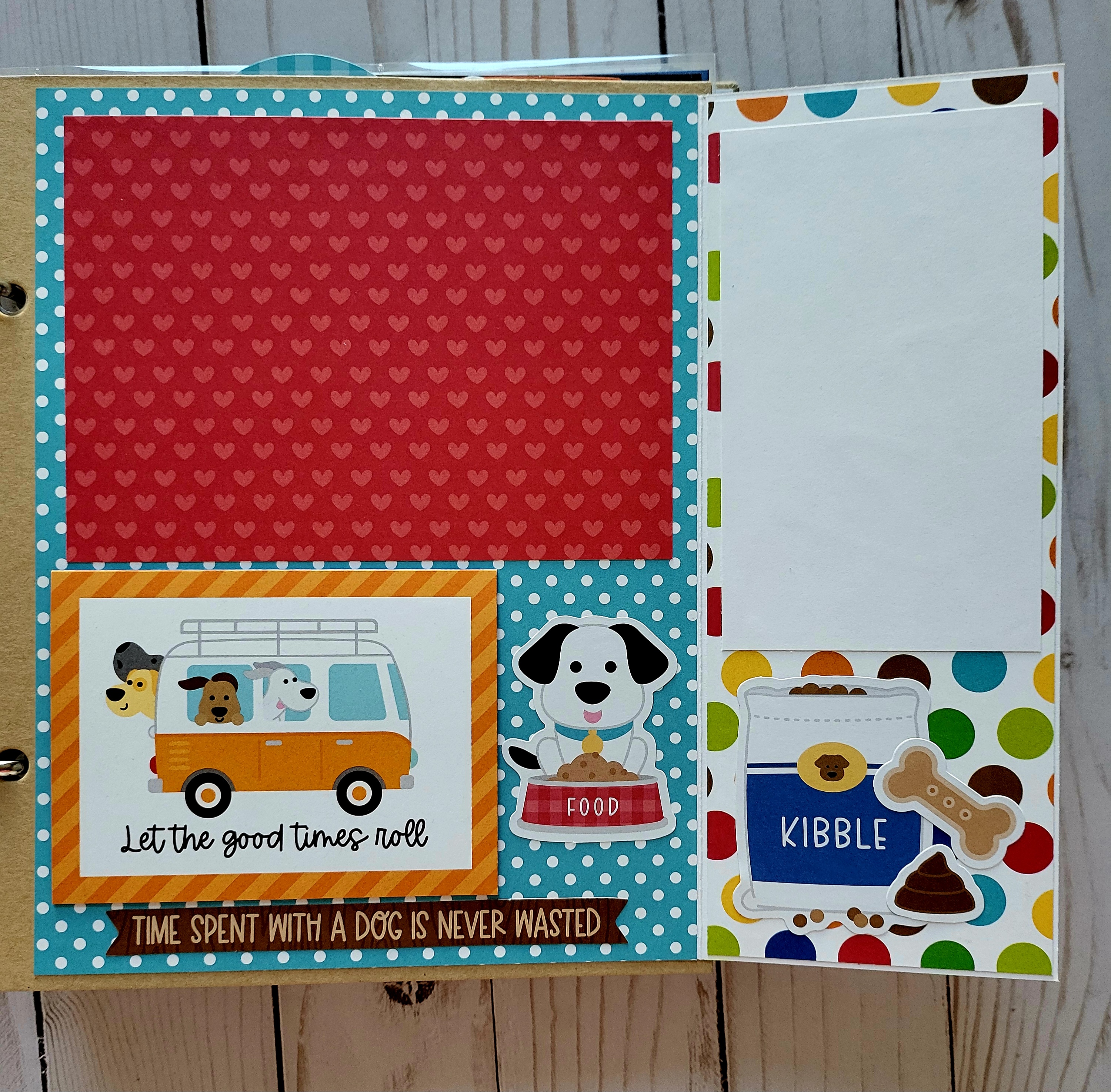 Doggone Cute 6x8 Handcrafted Dog Memory Album  – Image 3