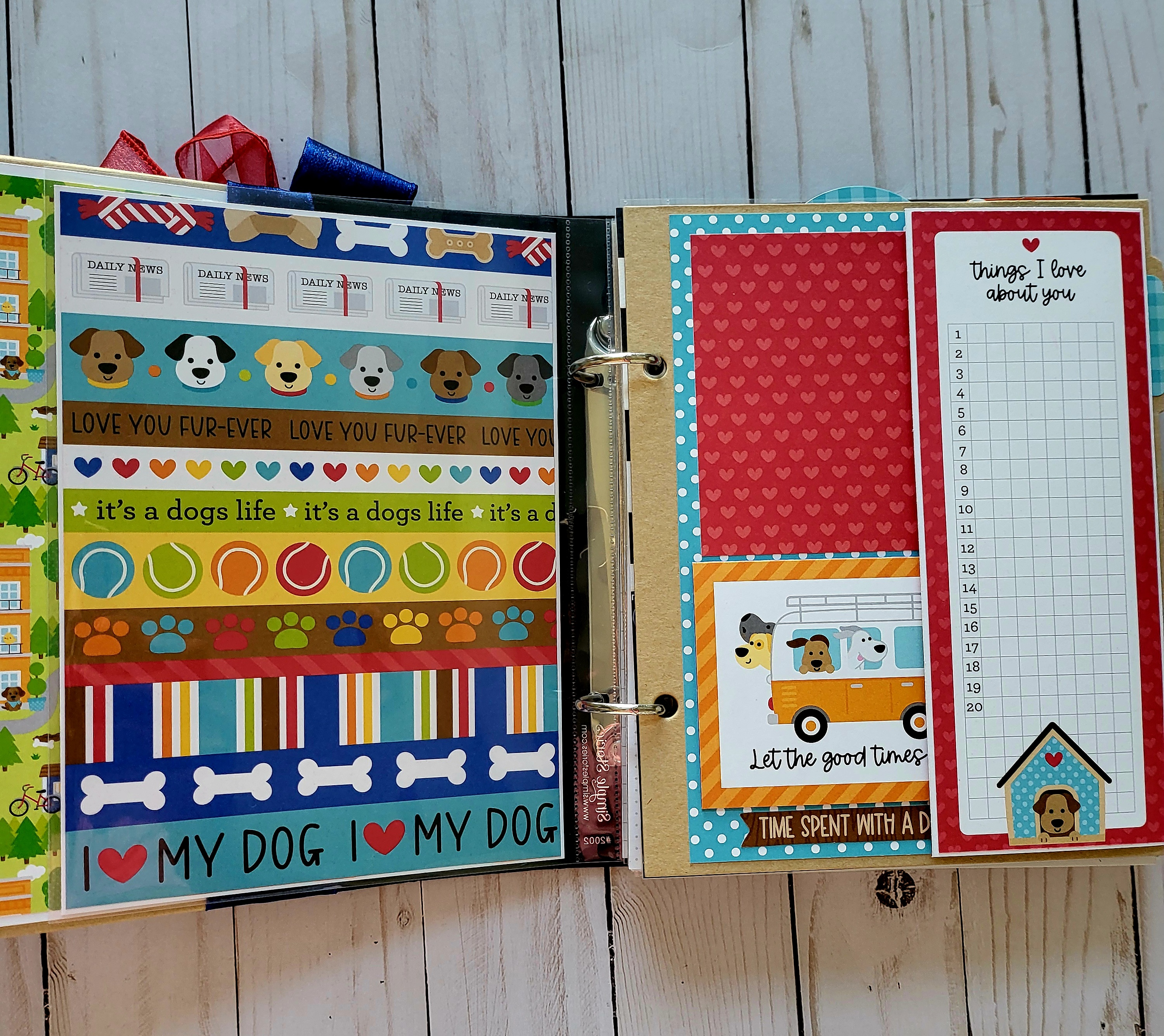 Doggone Cute 6x8 Handcrafted Dog Memory Album  – Image 2