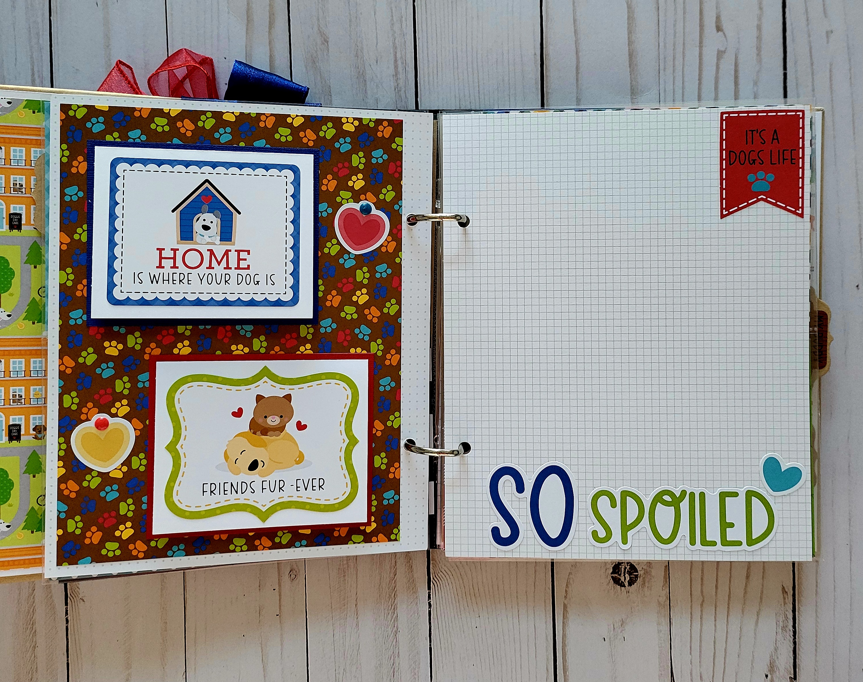 Doggone Cute 6x8 Handcrafted Dog Memory Album  – Image 9