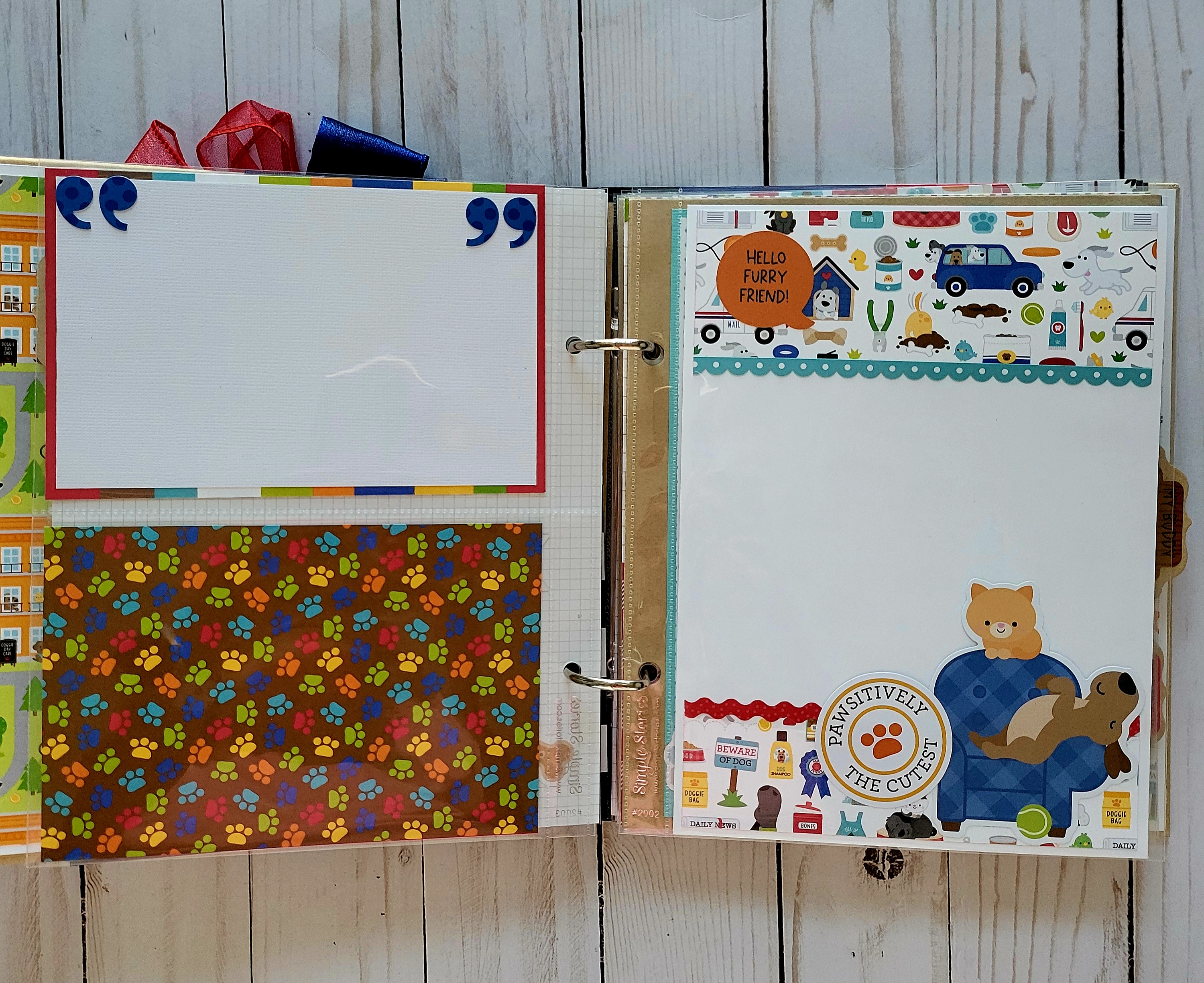 Doggone Cute 6x8 Handcrafted Dog Memory Album  – Image 12
