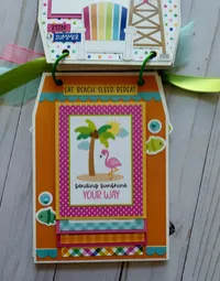 Summer Fun Handmade Chipboard Mini Album  – Image 6