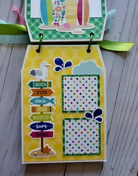 Summer Fun Handmade Chipboard Mini Album  – Image 2