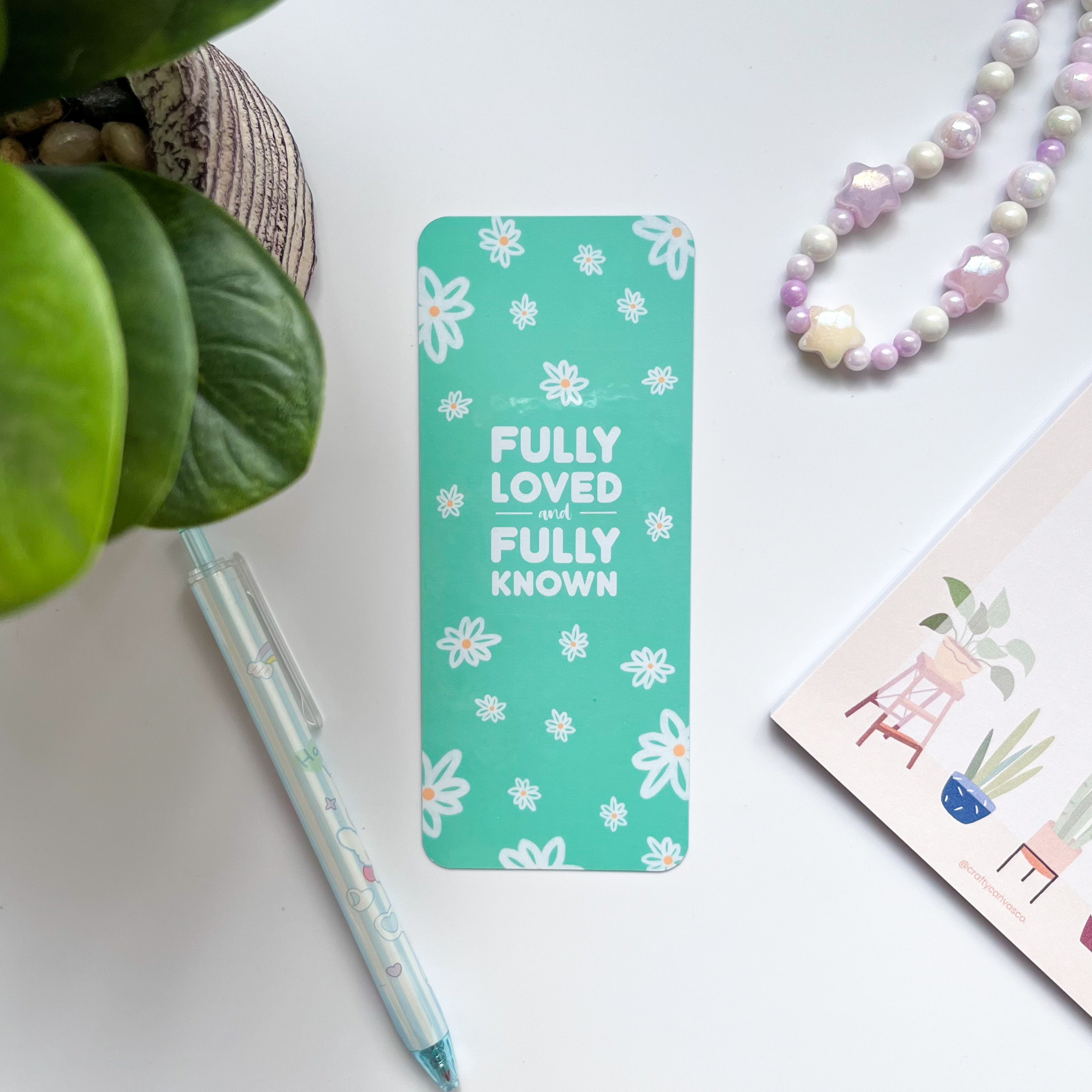 Fully Loved, Fully Known Laminated Bookmark – Image 2