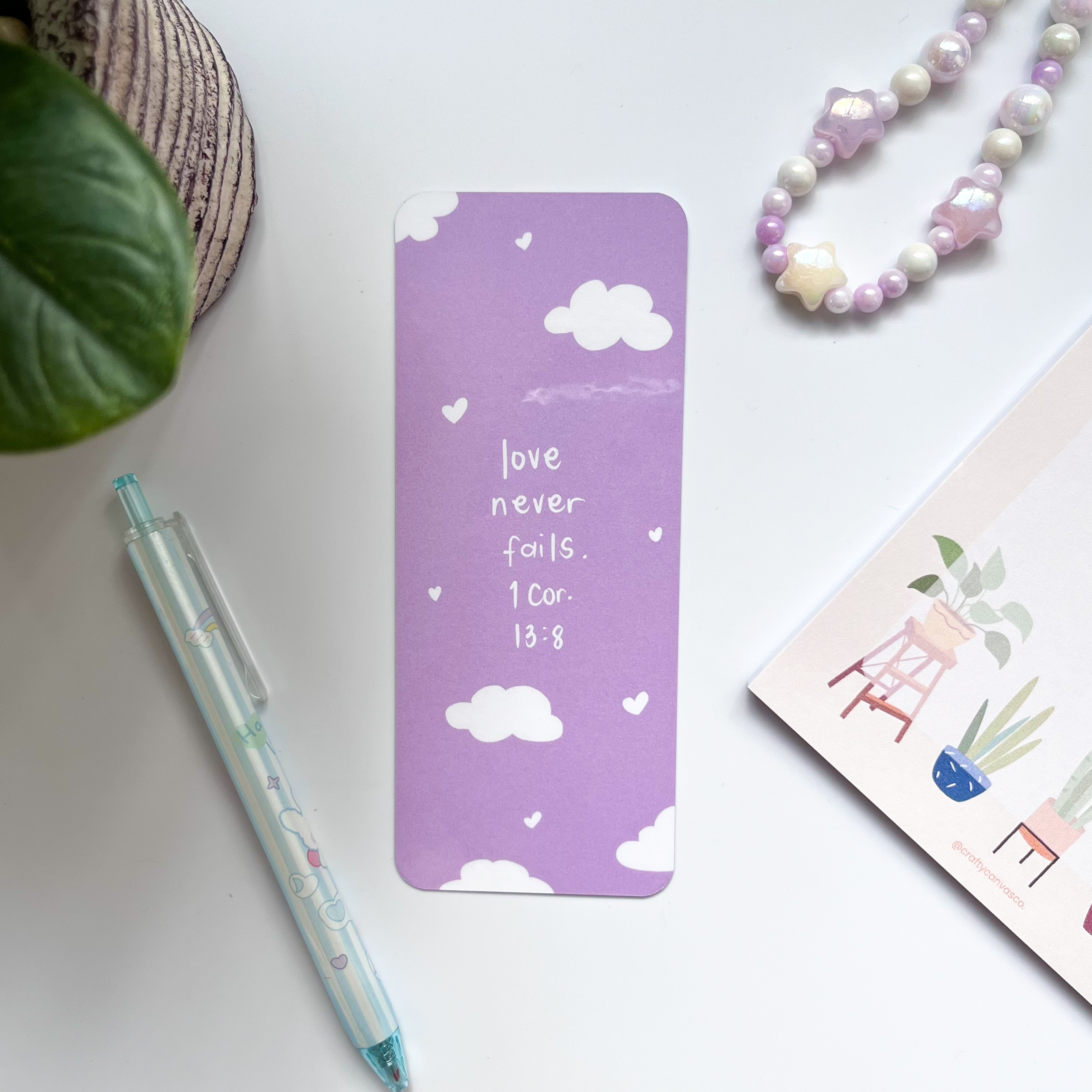 Love Never Fails Laminated Bookmark – Image 2