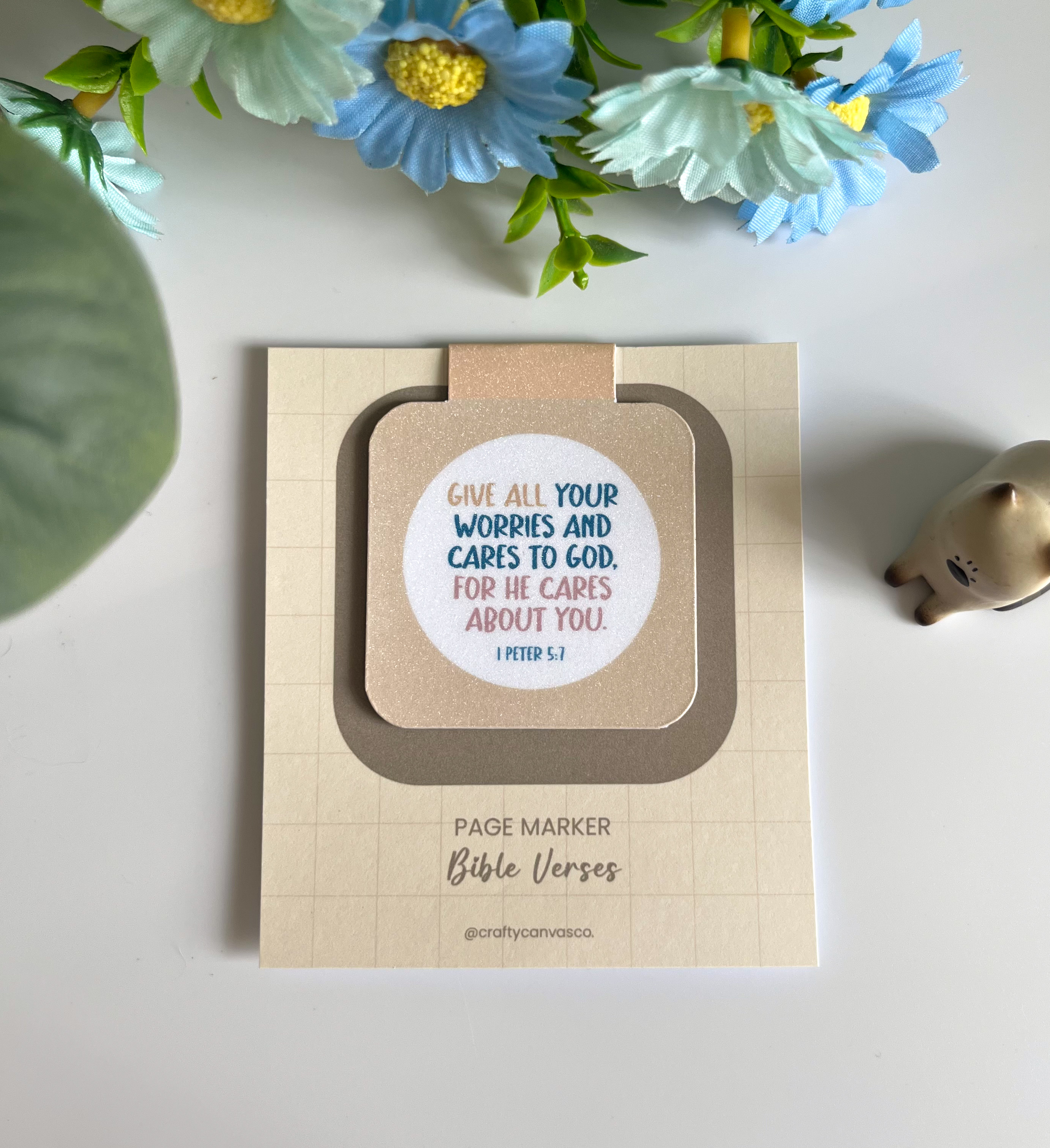 1 Peter 5:7 Magnetic Bookmark – Image 2