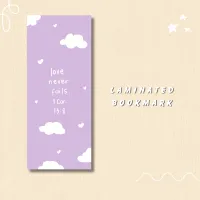Love Never Fails Laminated Bookmark – Image 1
