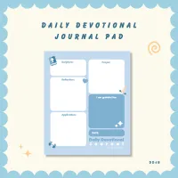 Daily Devotional Journal Notepad – Blue