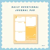 Daily Devotional Journal Notepad – Yellow
