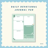 Daily Devotional Journal Notepad – Green