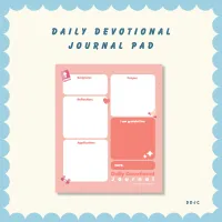 Daily Devotional Journal Notepad – Coral
