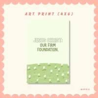 Jesus Christ: Firm Foundation -Art Print – Image 1