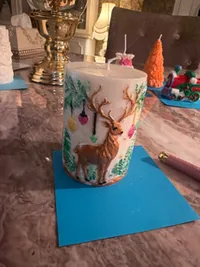 Woodland Reindeer Christmas Candle – Image 1
