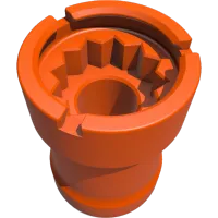 Nut Power Grip – 3/8" Carriage Bolt (5/8" Square Nut + 1" Washer) – Orange – Image 2