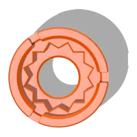 Nut Power Grip – 3/8" Carriage Bolt (5/8" Square Nut + 1" Washer) – Orange – Image 5