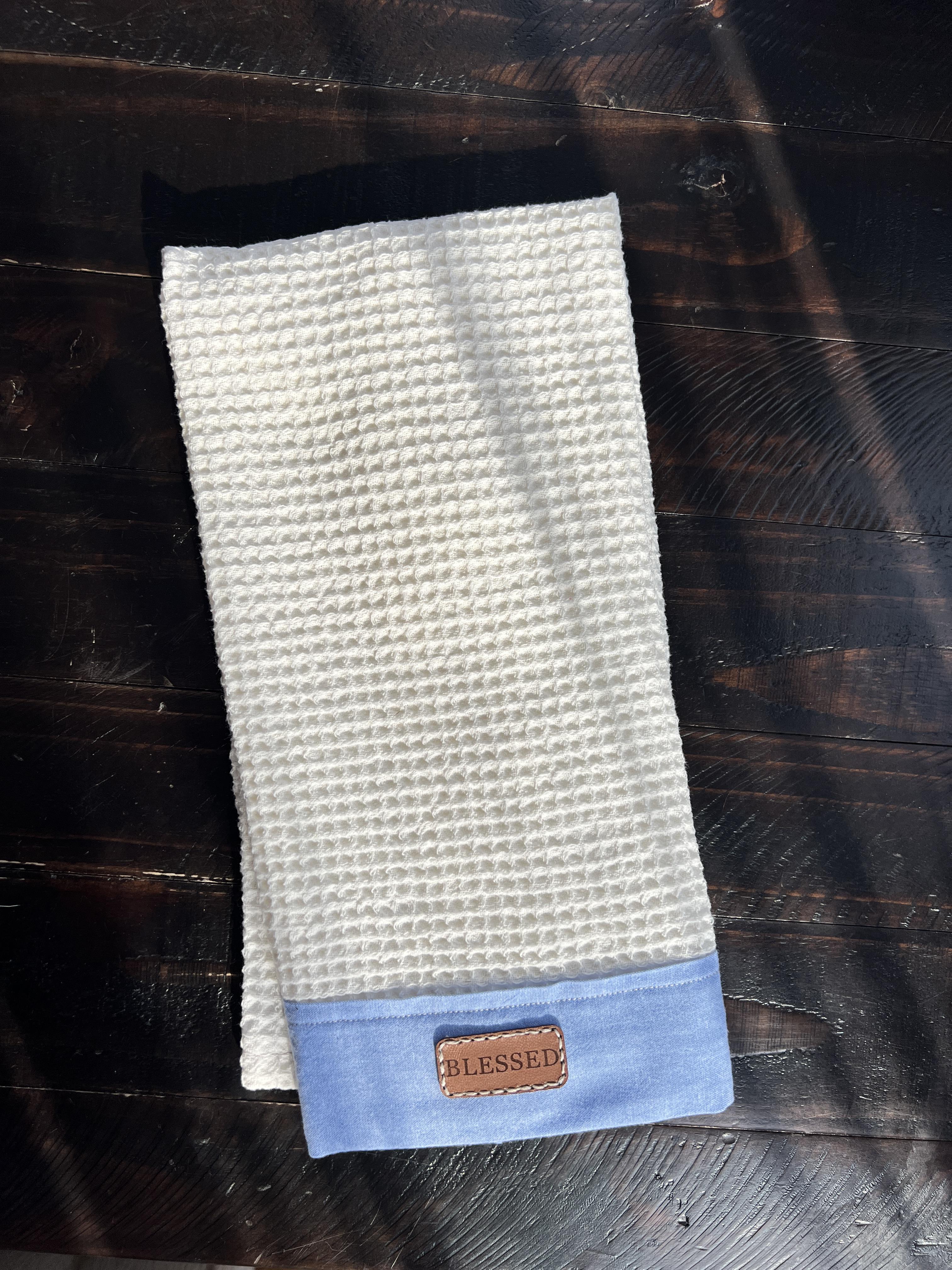 Chambray Tea Towel – Blessed - 1 Towel