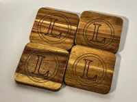 Personalized Wooden Coasters - Set of 4 – Image 3