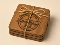 Personalized Wooden Coasters - Set of 4 – Image 2