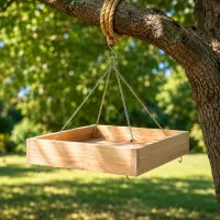 Cedar Hanging Tray Bird Feeder – Image 5