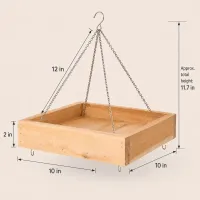 Cedar Hanging Tray Bird Feeder – Image 4