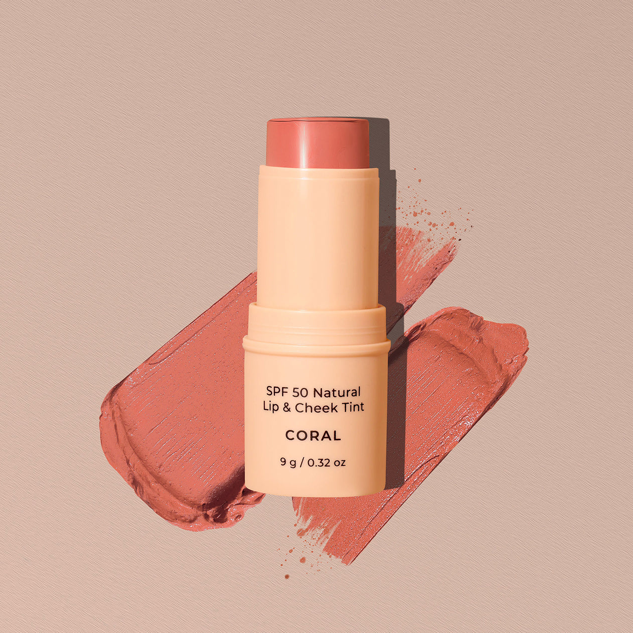 Teinte naturelle pour lèvres et joues FPS 50 – Corail