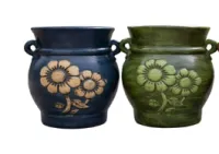 Amphora Large Aged T-10 with Flower  – Image 2