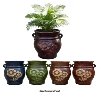 Amphora Large Aged T-10 with Flower  – Image 3