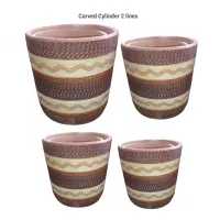 Carved Cylinder - Dos Marron – Image 1