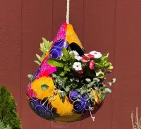 Hanging Clay Nest Planter, Bird Bath or Feeder – Image 5