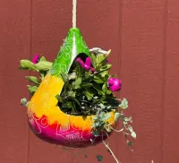 Hanging Clay Nest Planter, Bird Bath or Feeder – Image 3